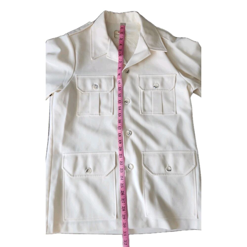 Vintage Men's Levi's Panatela Jacket Off White No Size Tag 70s Hippie Retro - Picture 6 of 9